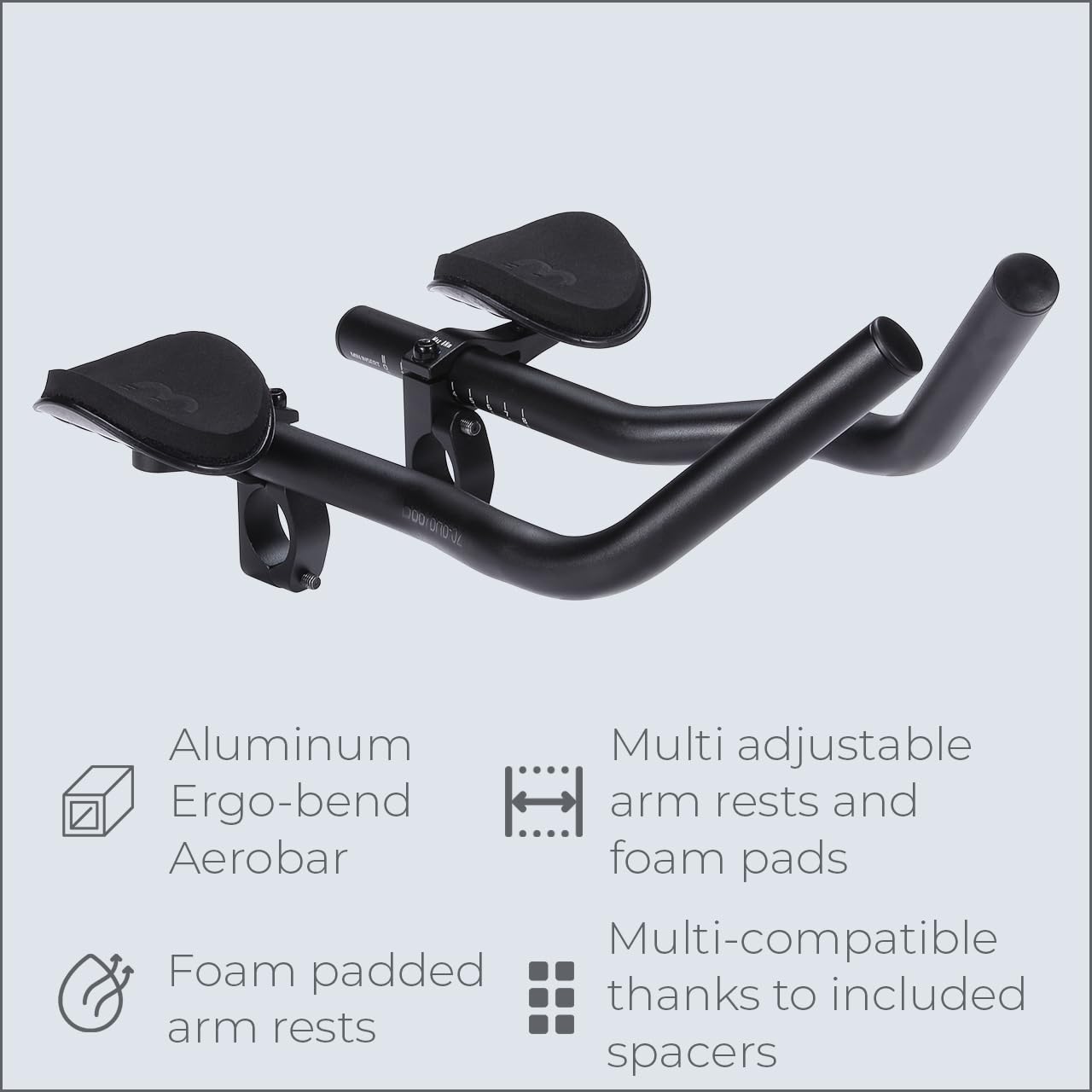 Amazon.com : BBB Cycling Aero Bars Aluminium Two-Piece Tri Bars